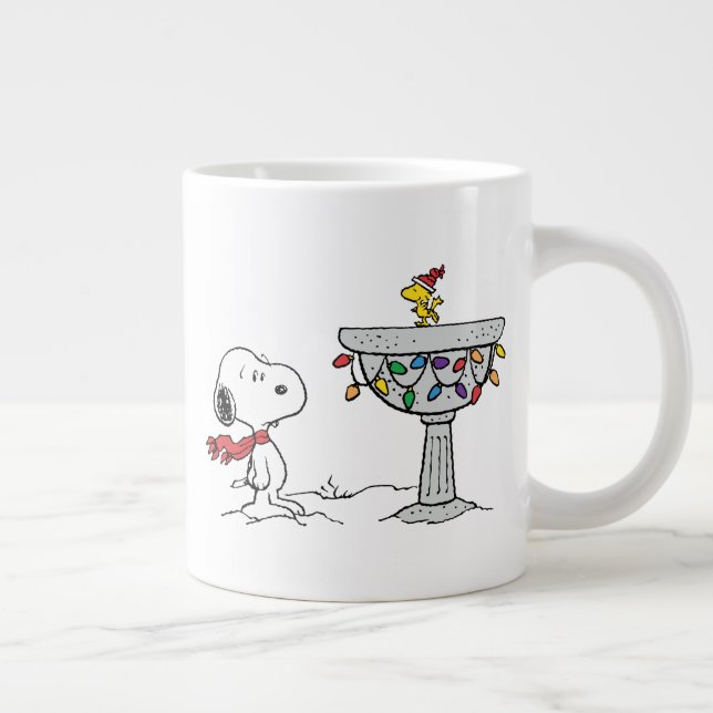 Peanuts | Snoopy & Woodstock Frozen Birdbath Large Coffee Mug (Right)