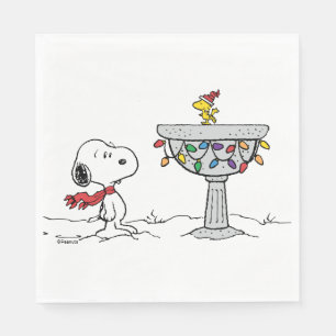 Peanuts   Snoopy & Woodstock Frozen Birdbath Napkin