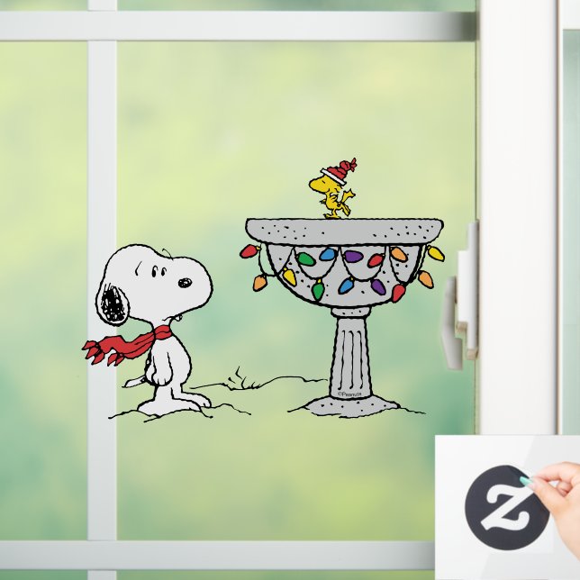 Peanuts | Snoopy & Woodstock Frozen Birdbath Window Cling (Home)