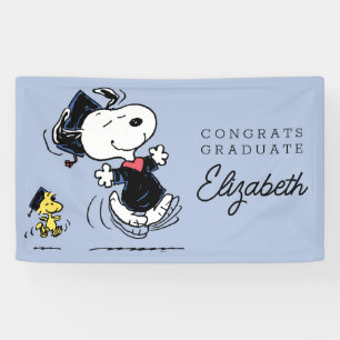 Peanuts Snoopy & Woodstock Graduation Banner