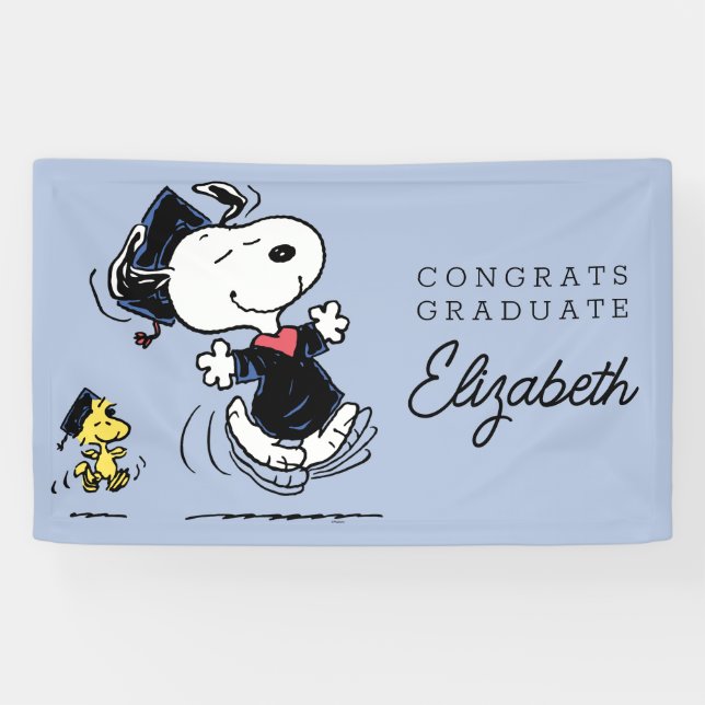 Peanuts | Snoopy & Woodstock Graduation Banner (Horizontal)