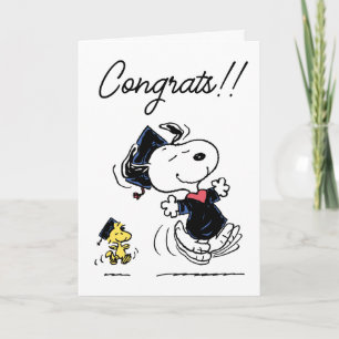 Peanuts Snoopy & Woodstock Graduation Card
