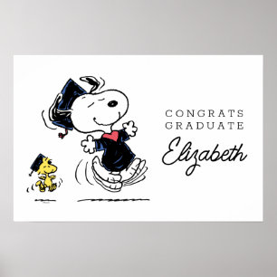 Peanuts   Snoopy & Woodstock Graduation Poster