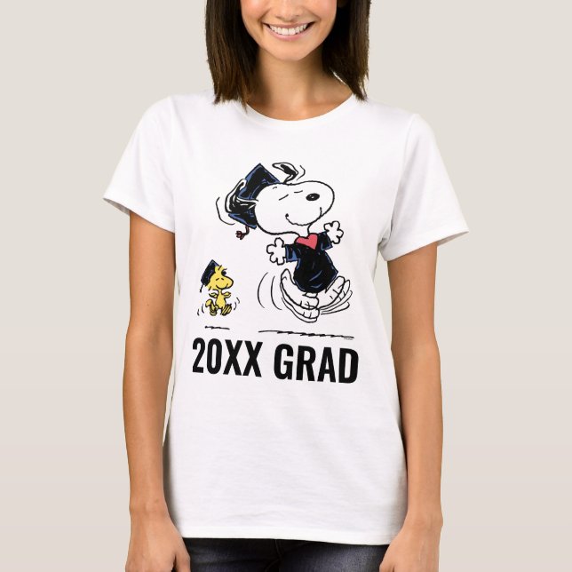 Peanuts | Snoopy & Woodstock Graduation T-Shirt (Front)
