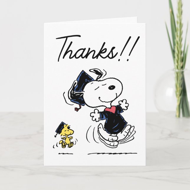 Peanuts | Snoopy & Woodstock Graduation Thank You (Front)