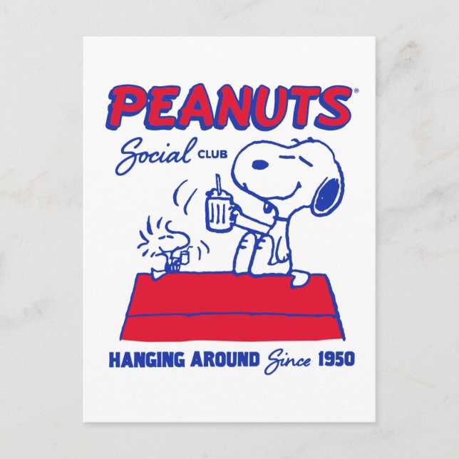 Peanuts | Snoopy & Woodstock Hanging Around Postcard (Front)