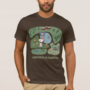 Peanuts Snoopy & Woodstock Happiness is Camping T-Shirt