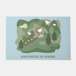 Peanuts   Snoopy & Woodstock Happiness is Hiking Doormat