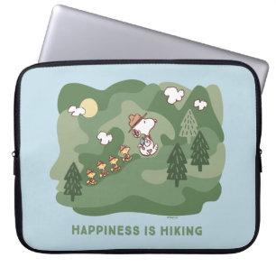 Peanuts Snoopy & Woodstock Happiness is Hiking Laptop Sleeve