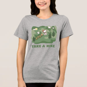 Peanuts   Snoopy & Woodstock Happiness is Hiking Tri-Blend Shirt