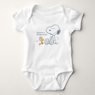 Peanuts   Snoopy & Woodstock Happy Baby Bodysuit