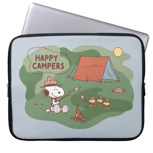 Peanuts | Snoopy & Woodstock Happy Campers 2 Laptop Sleeve (Front)