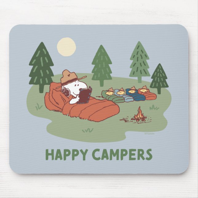 Peanuts | Snoopy & Woodstock Happy Campers Mouse Mat (Front)