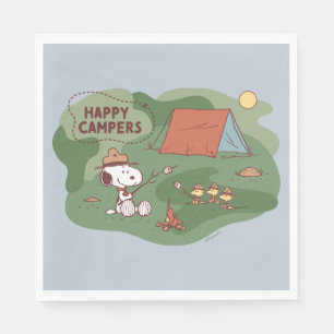Peanuts   Snoopy & Woodstock Happy Campers Napkin