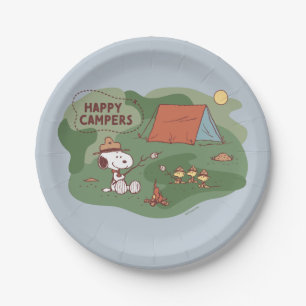Peanuts   Snoopy & Woodstock Happy Campers Paper Plate