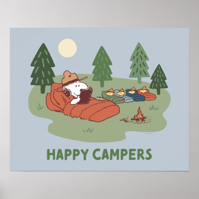 Peanuts | Snoopy & Woodstock Happy Campers Poster (Front)