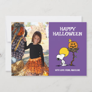 Peanuts Snoopy & Woodstock Happy Halloween Holiday Card