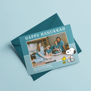 Peanuts   Snoopy & Woodstock Happy Hanukkah Holiday Card
