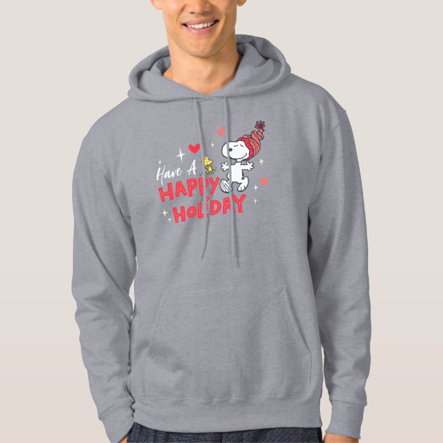 Peanuts | Snoopy & Woodstock Happy Holidays Hoodie (Front)