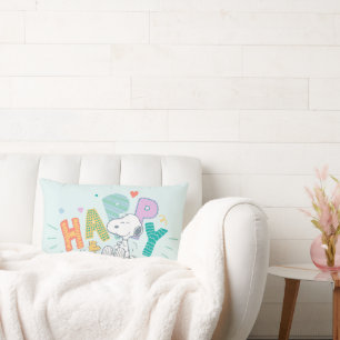 Peanuts   Snoopy & Woodstock Happy Lumbar Cushion