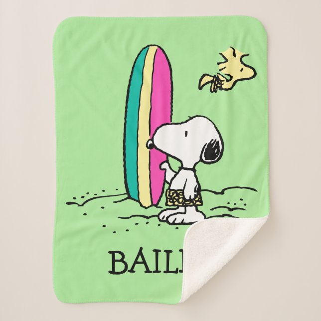 Peanuts | Snoopy & Woodstock High Tide Sherpa Blanket (Front)