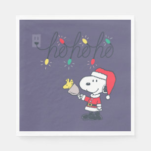 Peanuts   Snoopy & Woodstock Ho Ho Ho Napkin