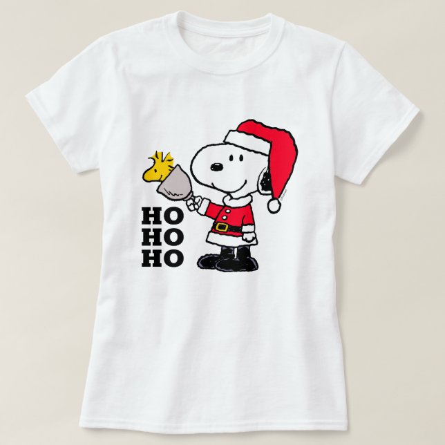 Peanuts | Snoopy & Woodstock Ho Ho Ho T-Shirt (Design Front)