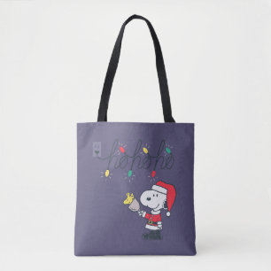 Peanuts   Snoopy & Woodstock Ho Ho Ho Tote Bag