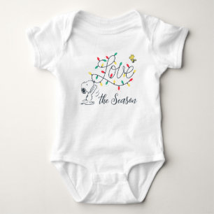 Peanuts   Snoopy & Woodstock Holiday Decorating Baby Bodysuit