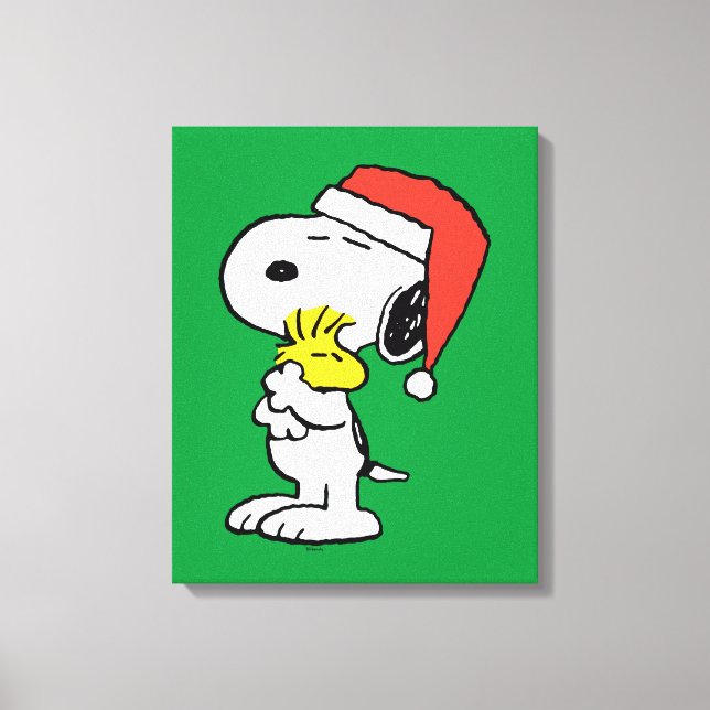 Peanuts | Snoopy & Woodstock Holiday Hugs Canvas Print (Front)