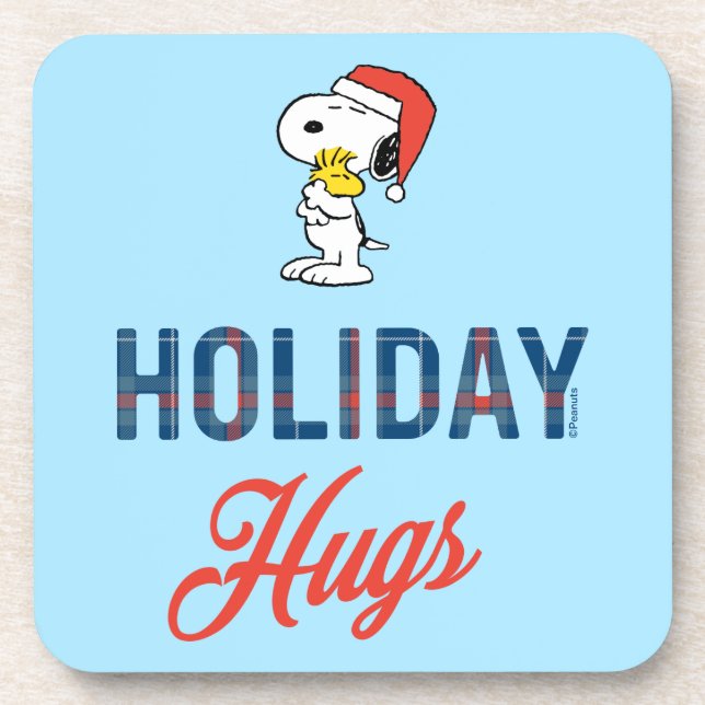 Peanuts | Snoopy & Woodstock Holiday Hugs Coaster (Front)