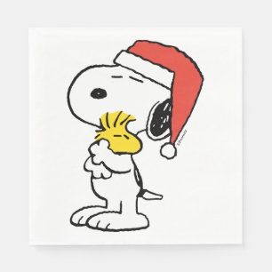 Peanuts   Snoopy & Woodstock Holiday Hugs Napkin
