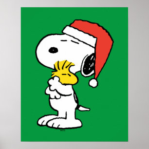 Peanuts   Snoopy & Woodstock Holiday Hugs Poster