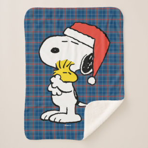 Peanuts   Snoopy & Woodstock Holiday Pet Sherpa Blanket