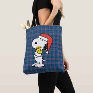 Peanuts   Snoopy & Woodstock Holiday Tote Bag