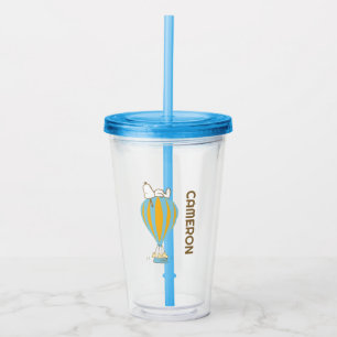 Peanuts Snoopy & Woodstock Hot Air Balloon Acrylic Tumbler