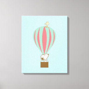 Peanuts   Snoopy & Woodstock Hot Air Balloon Canvas Print