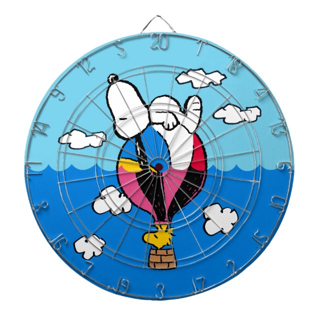 Peanuts | Snoopy & Woodstock Hot Air Balloon Dartboard (Front)