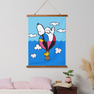 Peanuts Snoopy & Woodstock Hot Air Balloon Hanging Tapestry