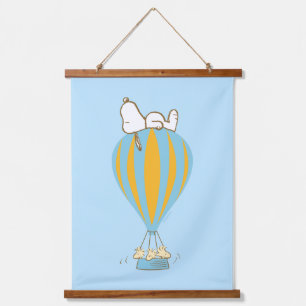 Peanuts Snoopy & Woodstock Hot Air Balloon Hanging Tapestry