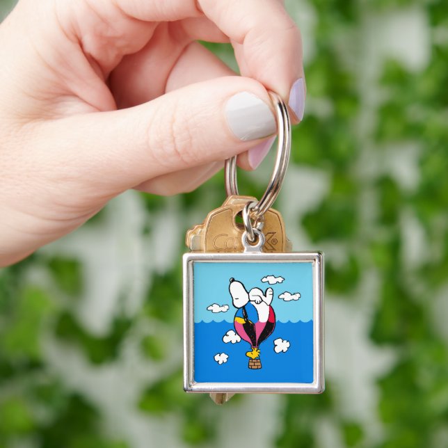 Peanuts | Snoopy & Woodstock Hot Air Balloon Key Ring (Hand)