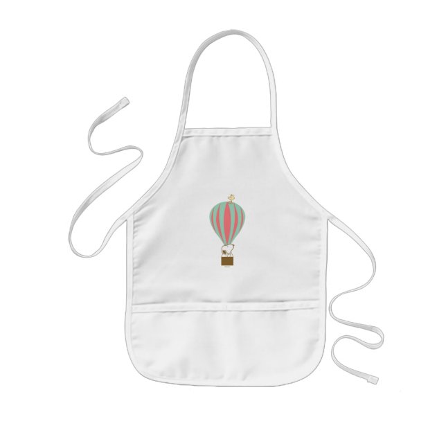 Peanuts | Snoopy & Woodstock Hot Air Balloon Kids Apron (Front)