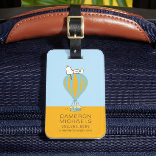 Peanuts   Snoopy & Woodstock Hot Air Balloon Luggage Tag