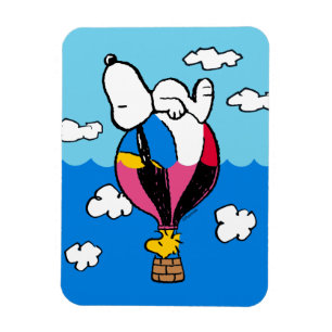 Peanuts   Snoopy & Woodstock Hot Air Balloon Magnet