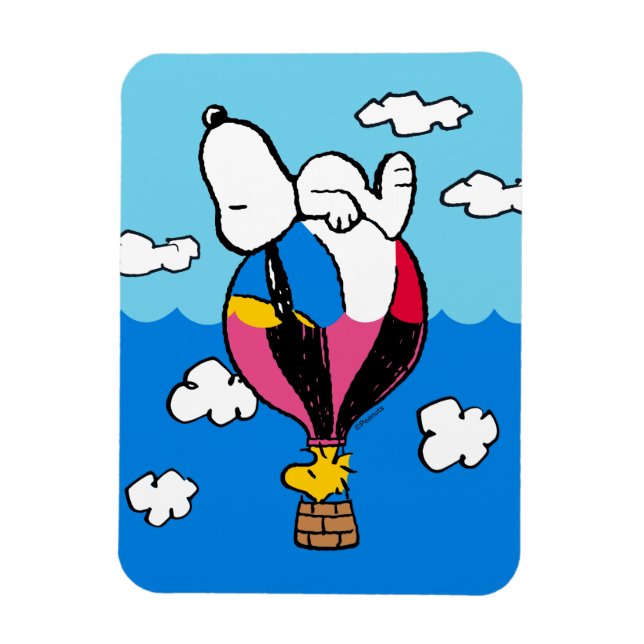 Peanuts | Snoopy & Woodstock Hot Air Balloon Magnet (Vertical)