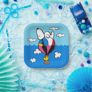 Peanuts   Snoopy & Woodstock Hot Air Balloon Paper Plate
