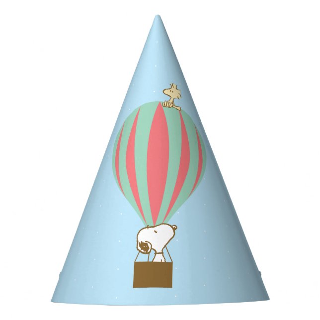 Peanuts | Snoopy & Woodstock Hot Air Balloon Party Hat (Front)