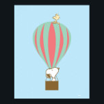Peanuts | Snoopy & Woodstock Hot Air Balloon Poster<br><div class="desc">Check out this fun Peanuts design featuring Snoopy and Woodstock.</div>