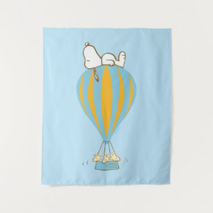 Peanuts Snoopy & Woodstock Hot Air Balloon Tapestry