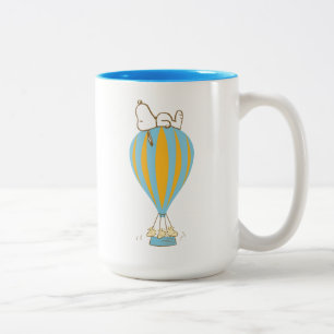 Peanuts Snoopy & Woodstock Hot Air Balloon Two-Tone Coffee Mug